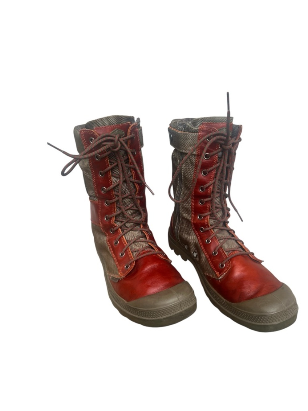 ***SOLD *88Palladium Pampa Tactical French High Top Leather/Canvas Boots - Picture 3 of 10